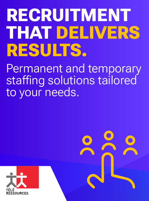 Recruitment That Delivers Results. Permanent and temporary staffing solutions tailored to your needs. (finger selecting a person icon)